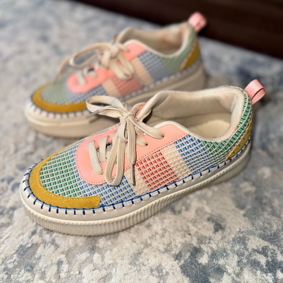 Nicole Miller Shoes - Nicole Miller New York Patchwork Multicolor Platform Sneaker Shoes